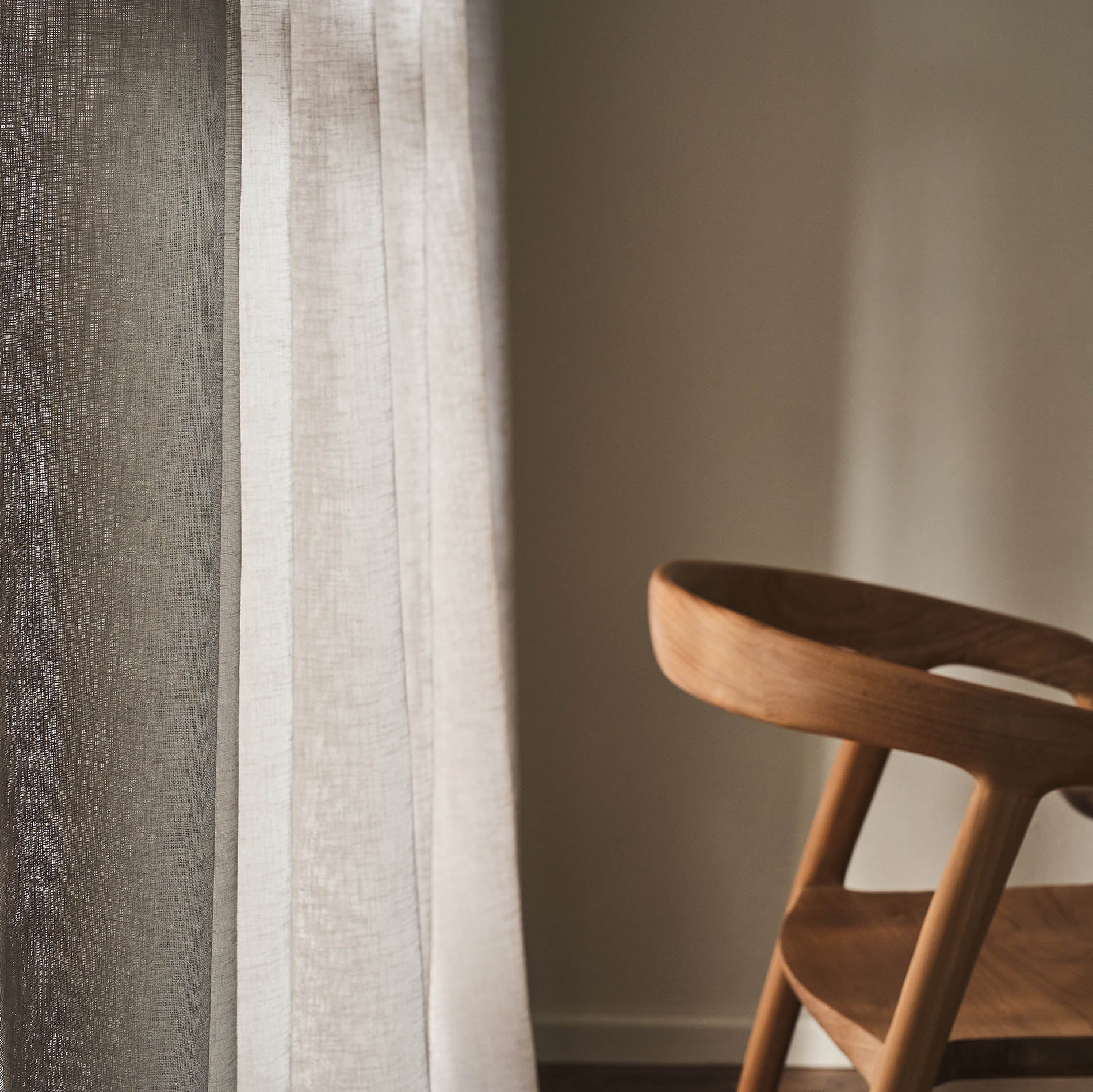 Κουρτίνα με σιρίτι Combe Willow Beige 502/45