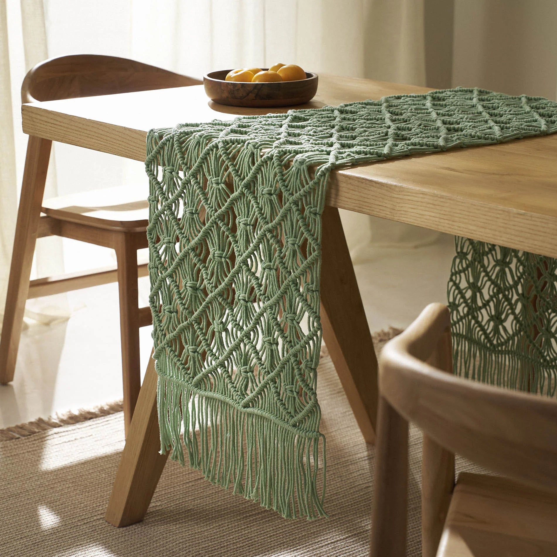 Runner 40x160cm Natural Fog Green 196