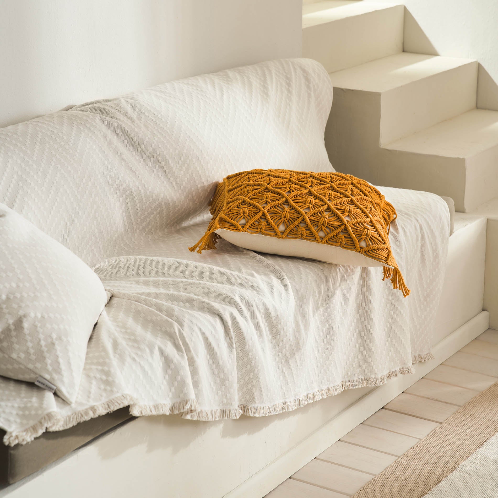 Μαξιλαροθήκη 43x43cm Sahara Rattan Yellow 193