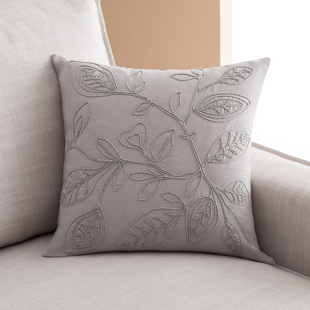 Pillowcase 43x43cm Pale Water Grey 381/ 34