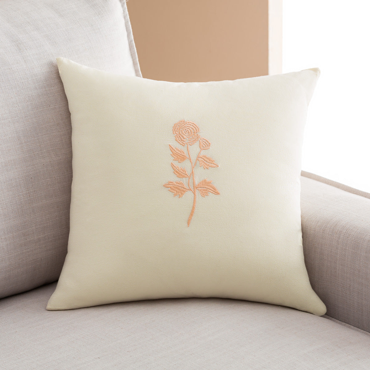 Μαξιλαροθήκη 43x43cm Yolanthe Vanilla 484/ 05