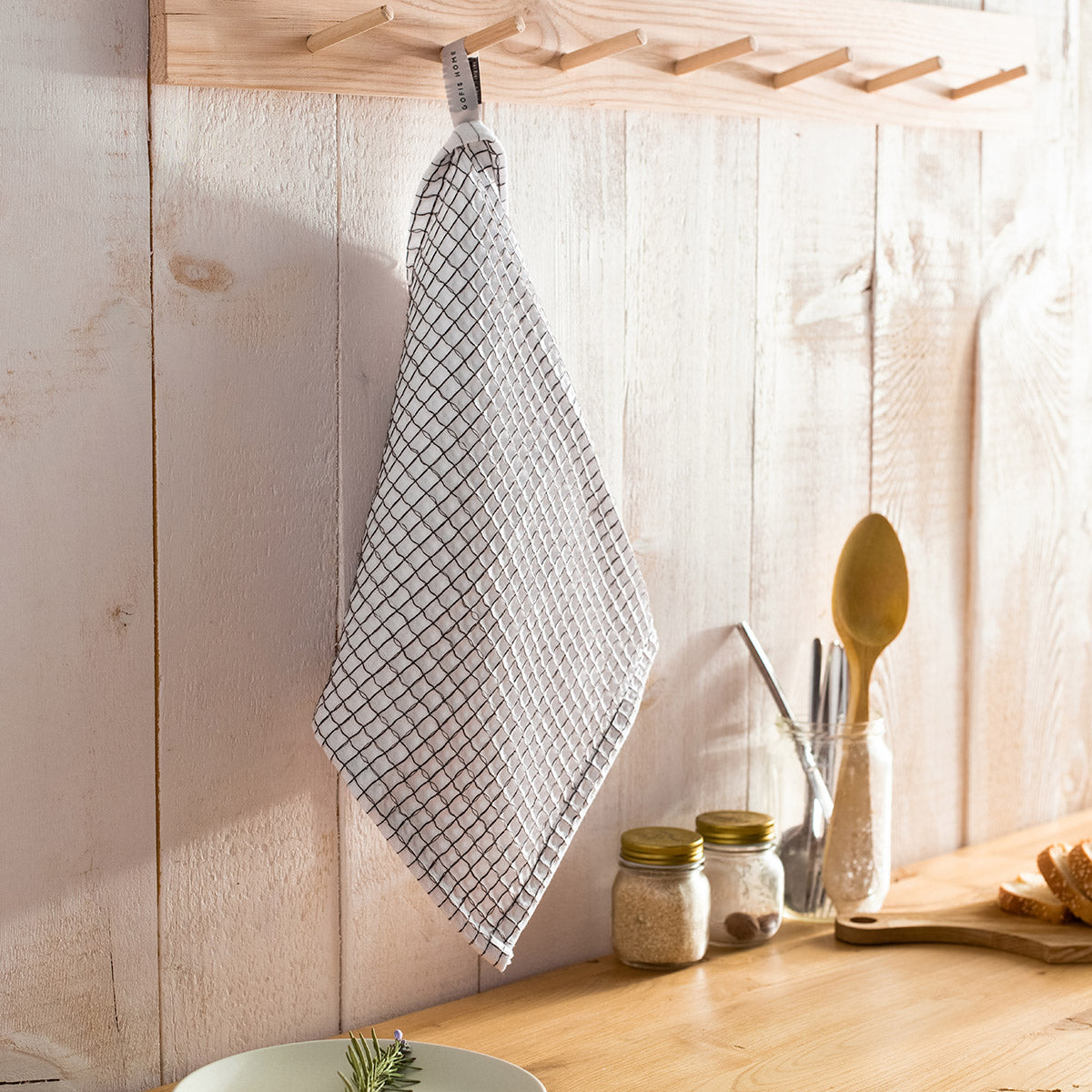 Tea Towel 40x60cm Josefin Black 580