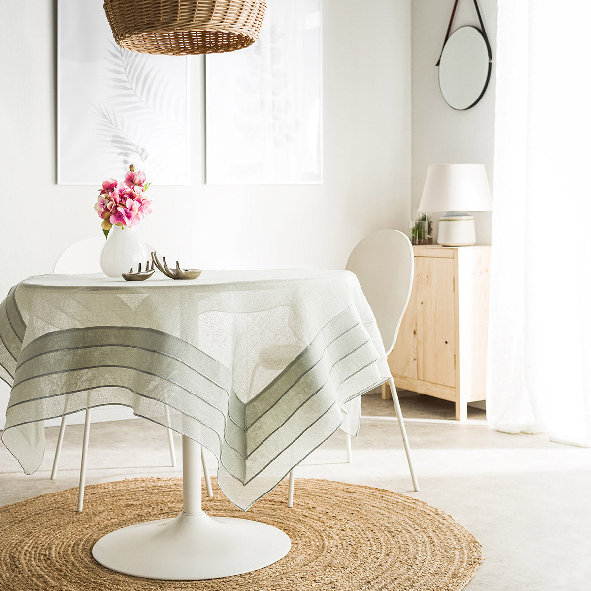 Tablecloth 135x135cm Aqua 619