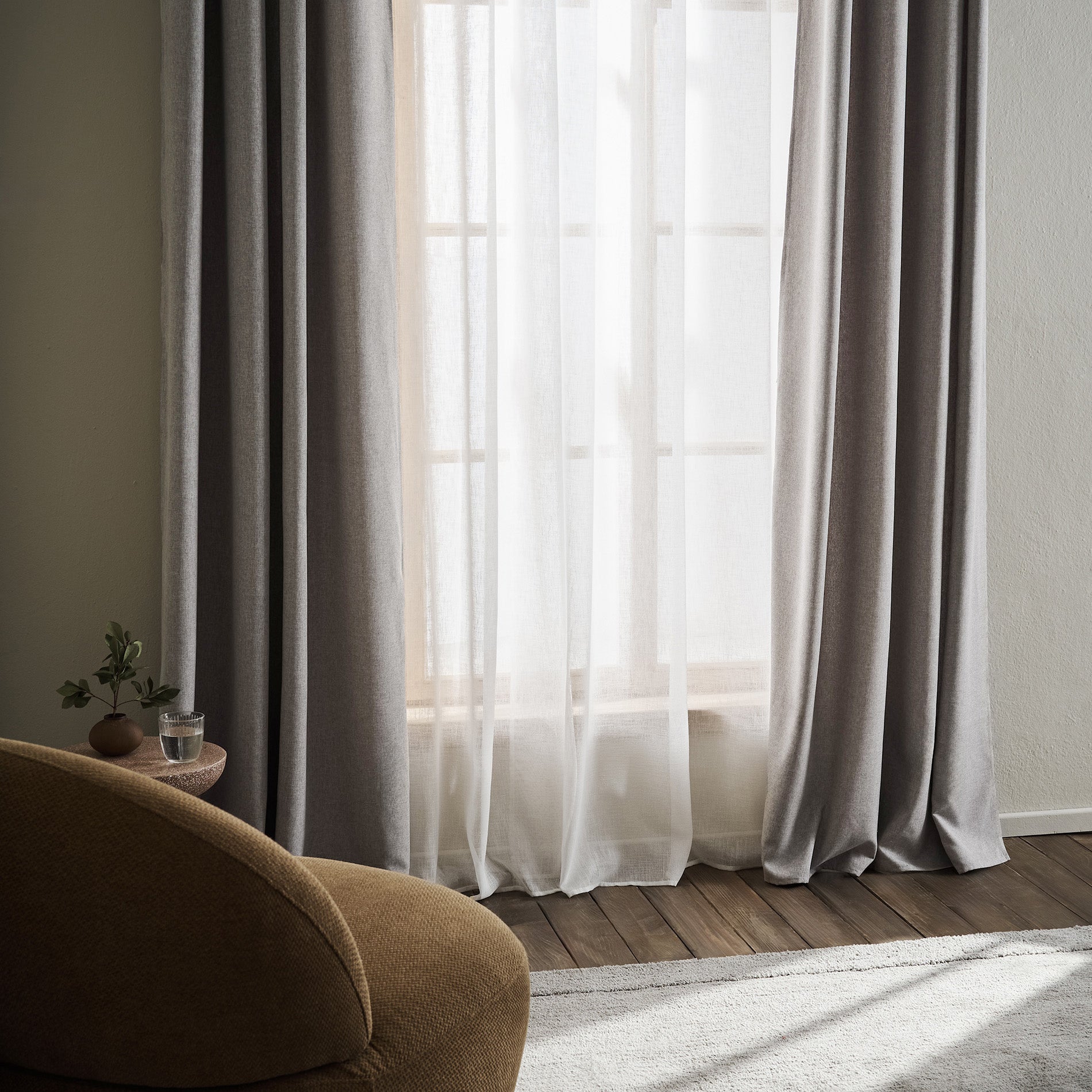 Κουρτίνα με τρουκς 140x280cm Isolde Elephant Grey 460/15
