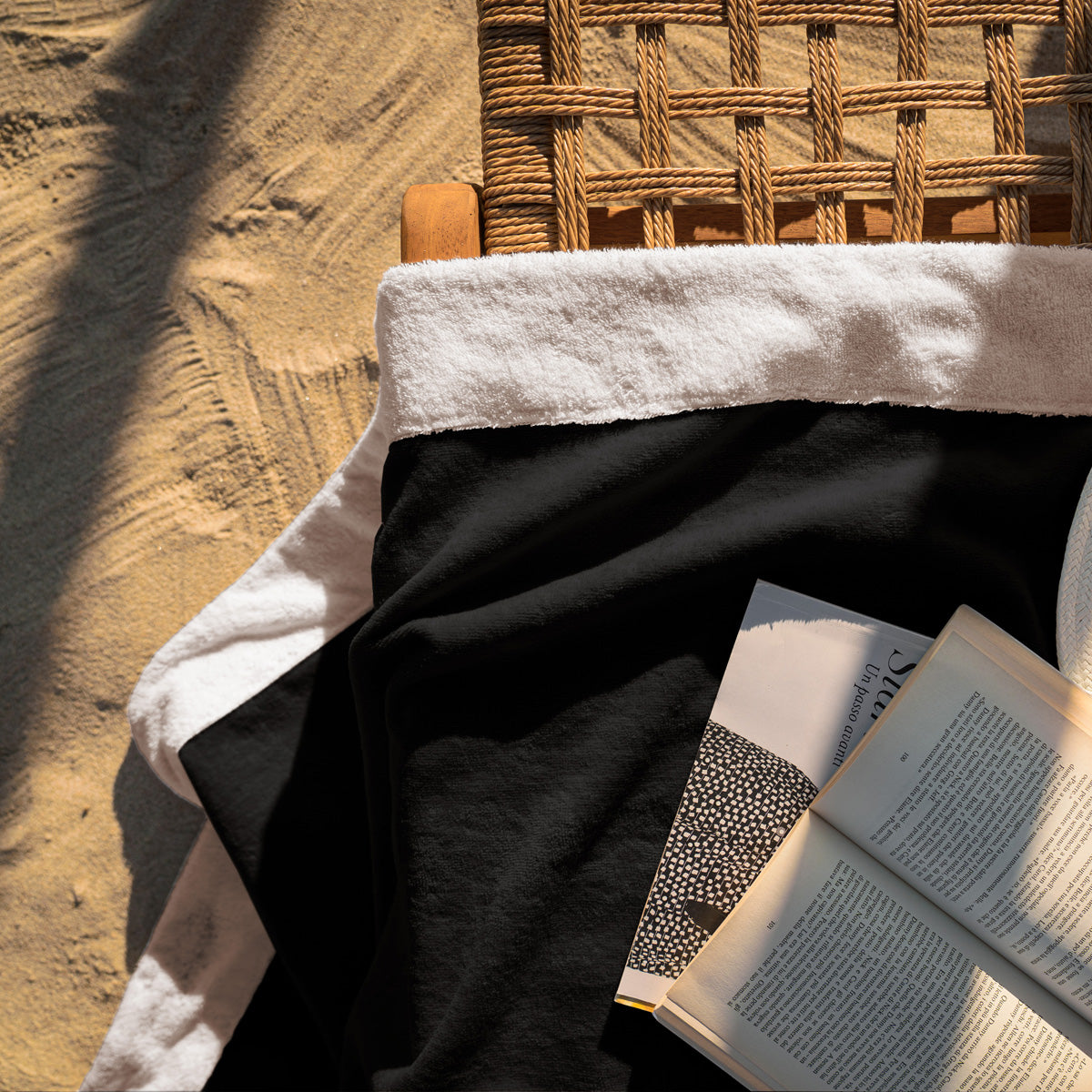 Beach towel 90x170cm Black Coal / Sand 519/ 14