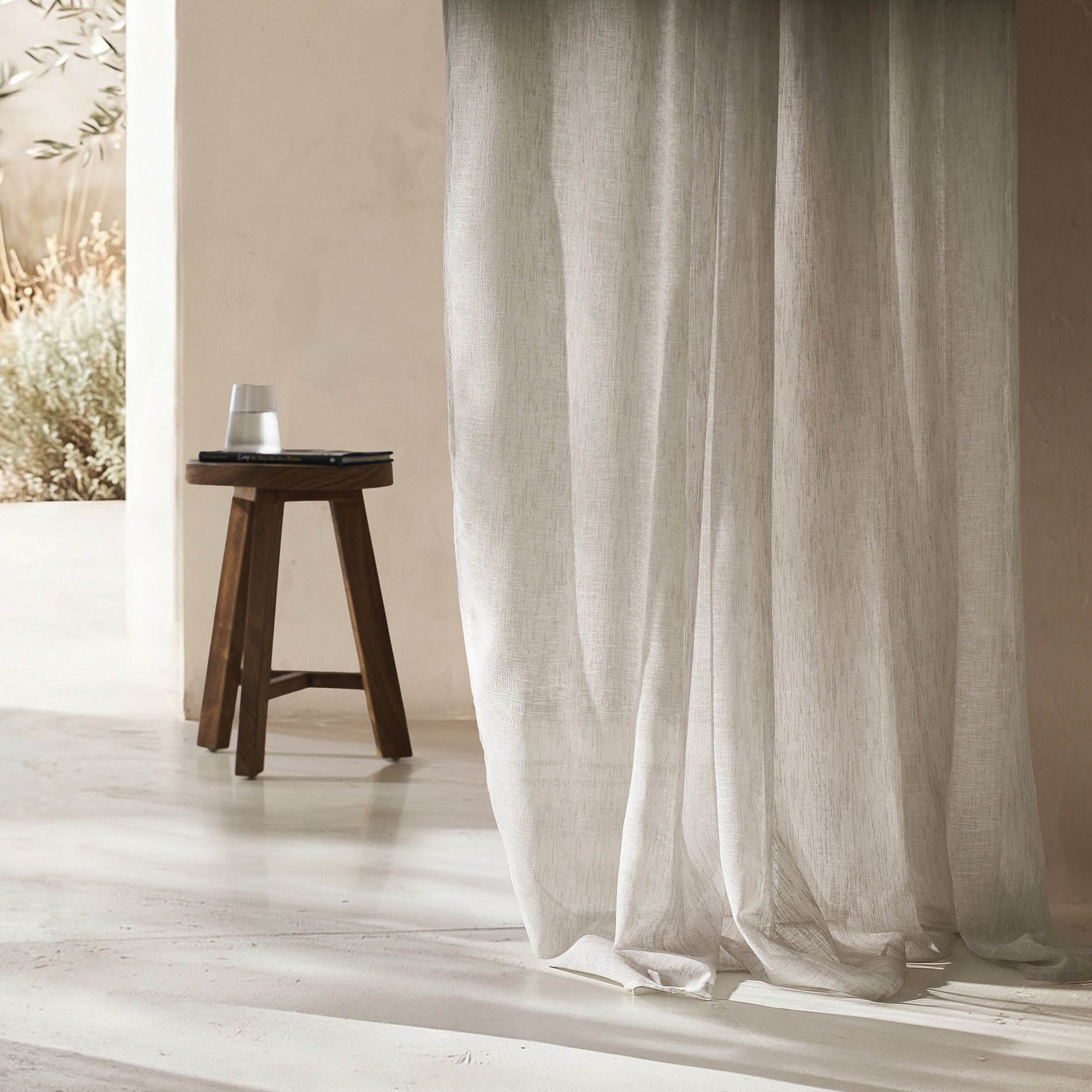 Combe Cloud Grey 502 Curtain with Studs