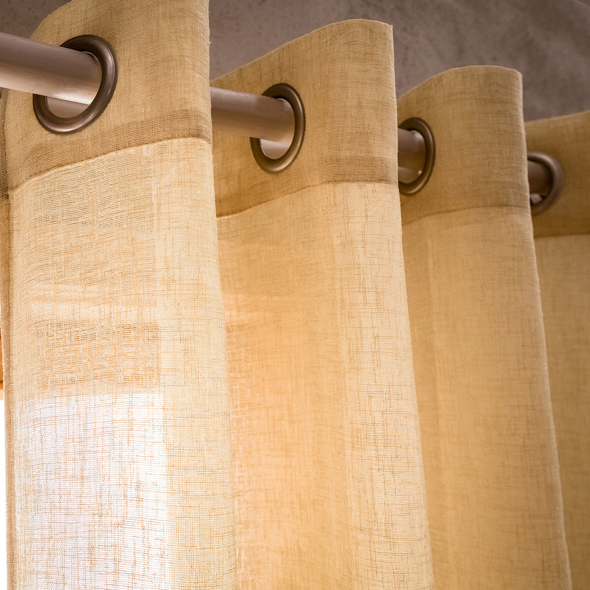Κουρτίνα με τρουκς 140x280cm Combe Gold Beige 502/04