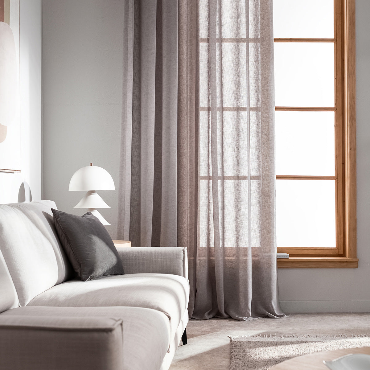 Curtain with slats 140x295cm Combe Shadow Grey AW23 502/48