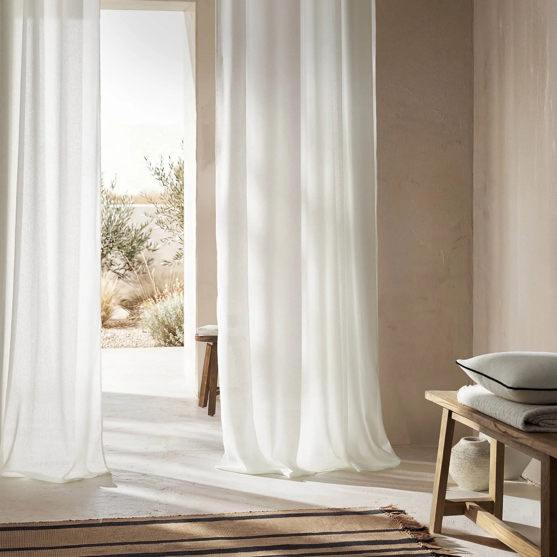 Κουρτίνα με σιρίτι Velmira OffWhite 509