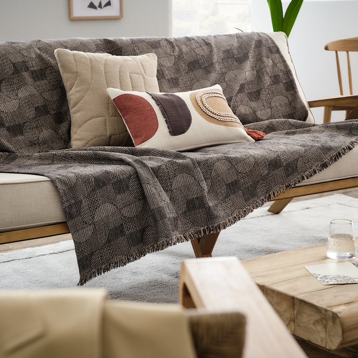 Μαξιλαροθήκη 43x43cm Forest Soft Beige 103/06