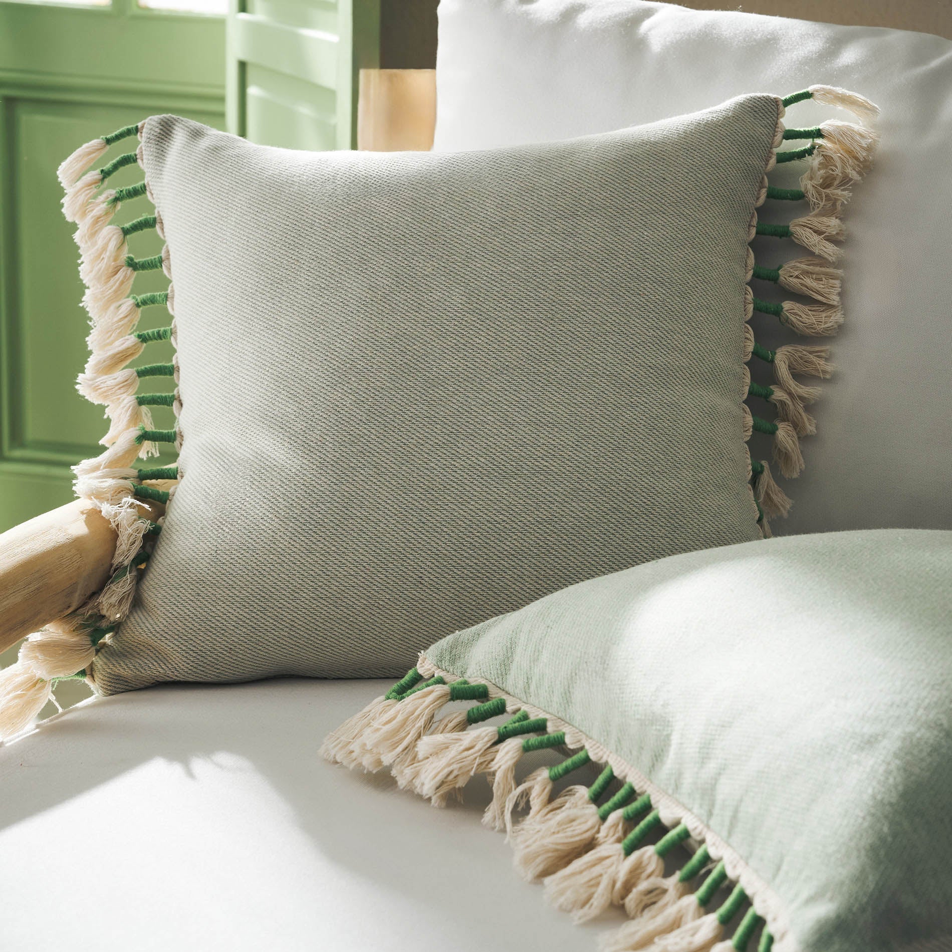 Μαξιλαροθήκη 43x43cm Kianga Bean Green 226/18