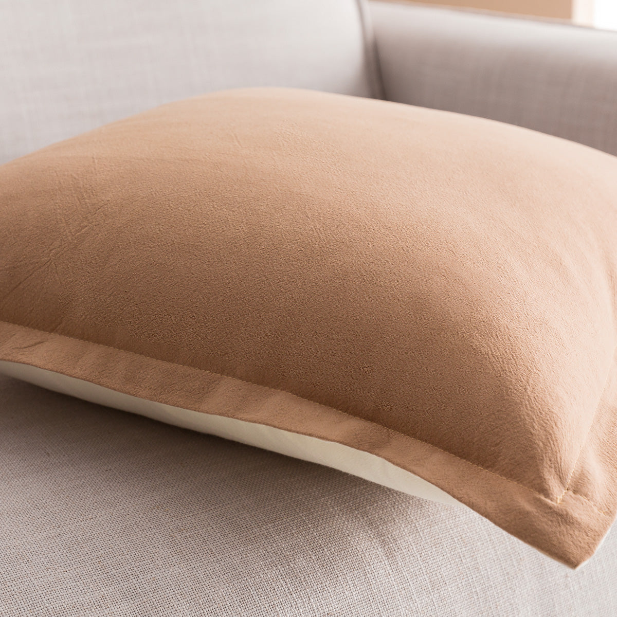 Μαξιλαροθήκη 43x43cm Light veil Jute/Vanilla 309/ 36