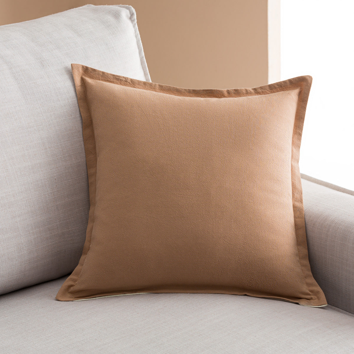 Μαξιλαροθήκη 43x43cm Light veil Jute/Vanilla 309/ 36