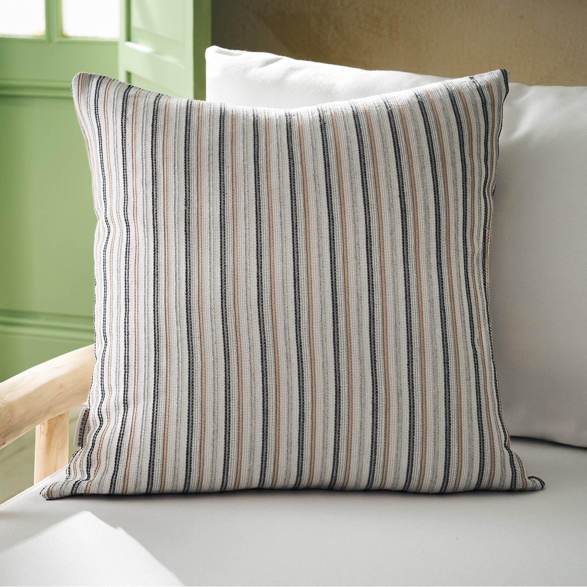 Μαξιλαροθήκη 50x50cm Clover Brown/Grey 334/21