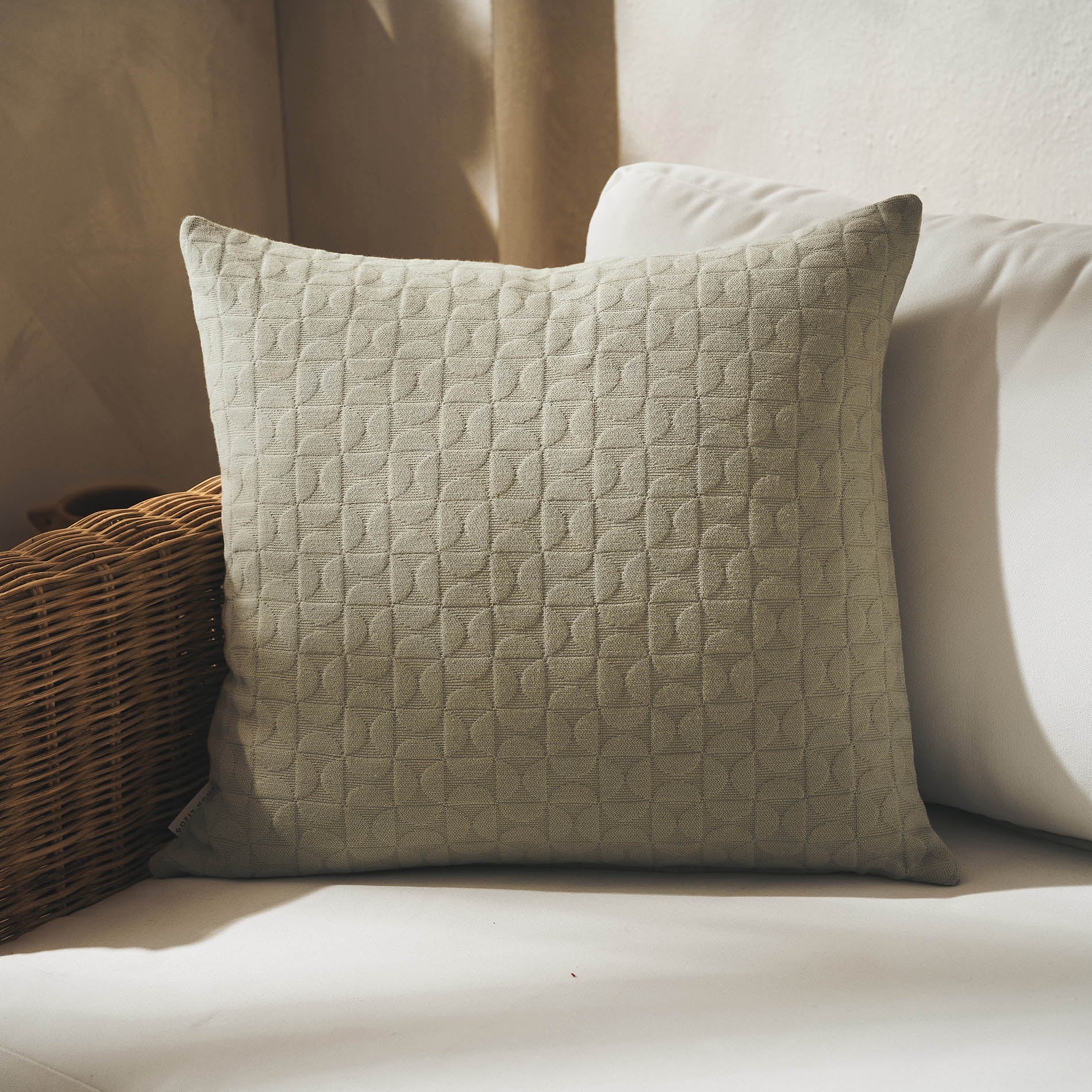 Μαξιλαροθήκη 50x50cm Eliena Smoke Green 402/07