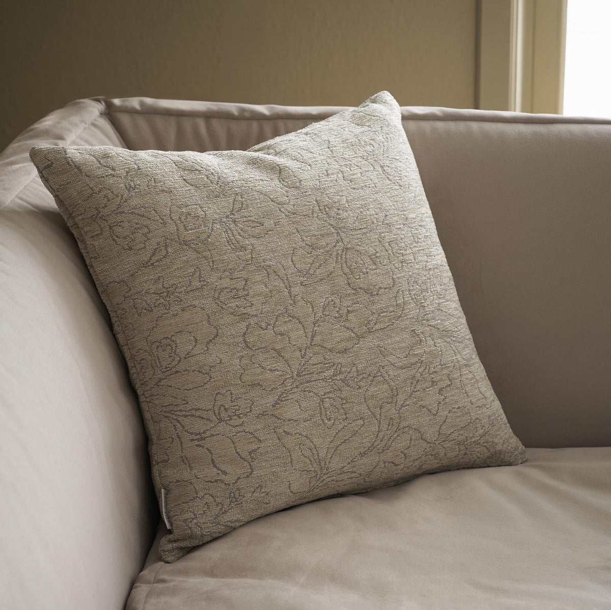Μαξιλαροθήκη 50x50cm Aradia Olive Beige 430/06