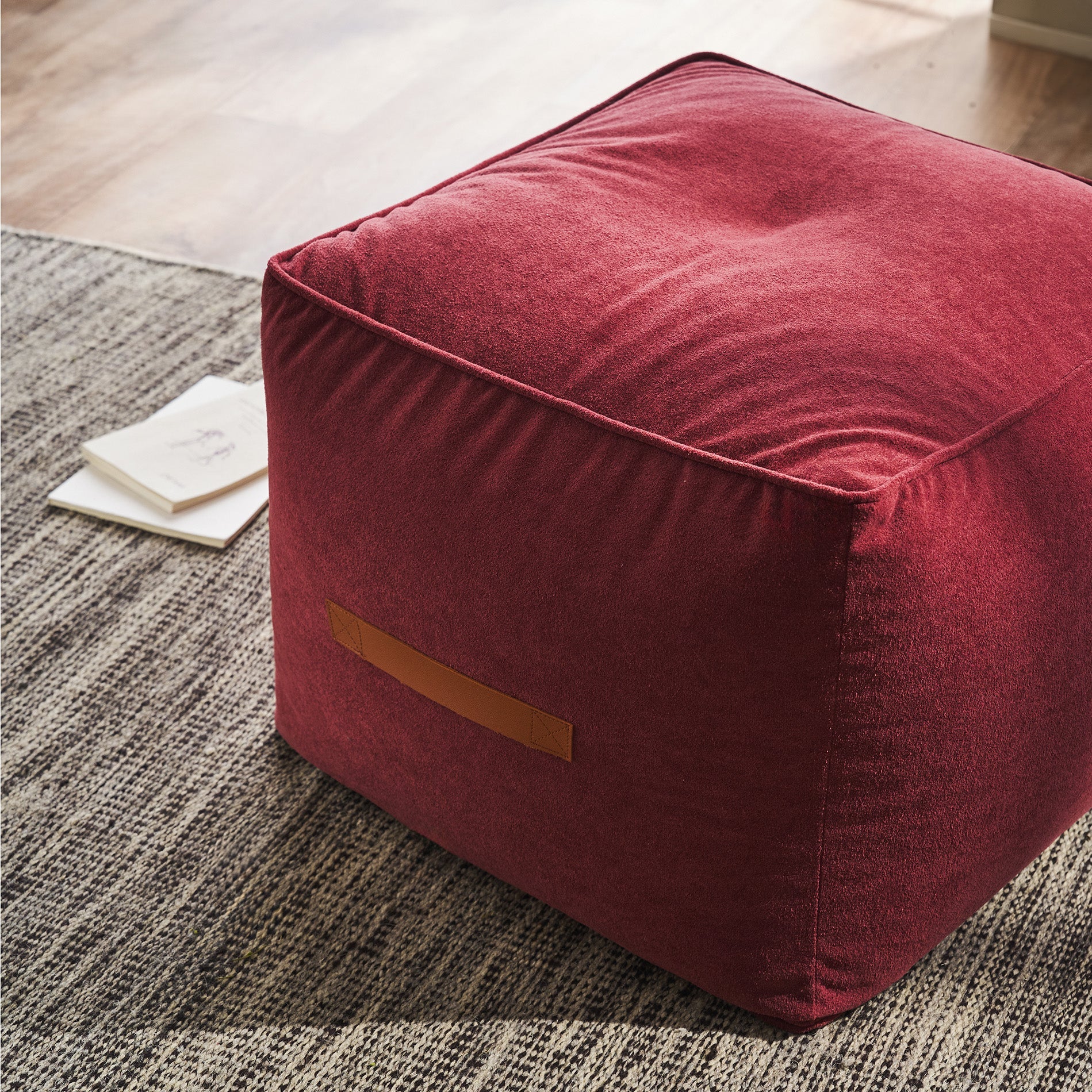 pouf 40x50x50cm Mirabelle Spice Red 461/02