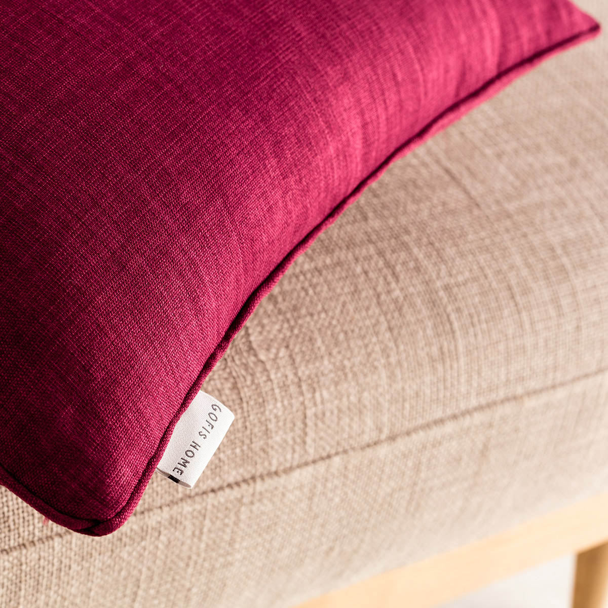 Red Leather Μαξιλαροθήκη 43x43 930B Chrome