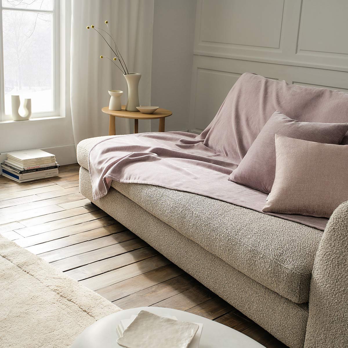 Throw Luna Grey Mauve 427/19