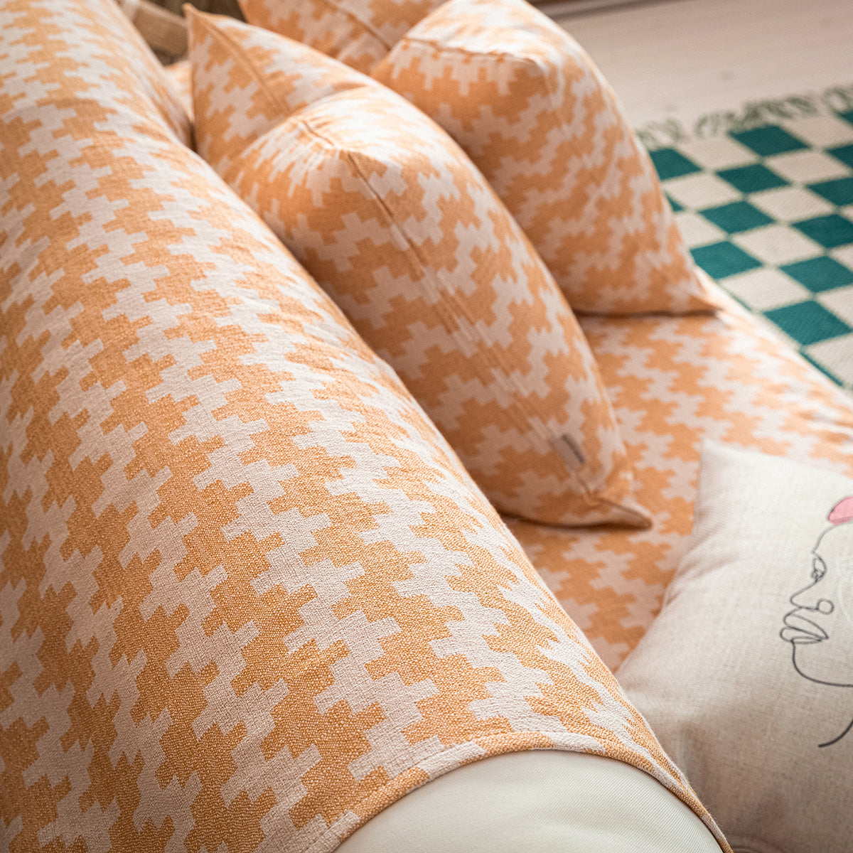 Three-seater Throw 180X310cm Summer waves Honey Brown 466/ 12