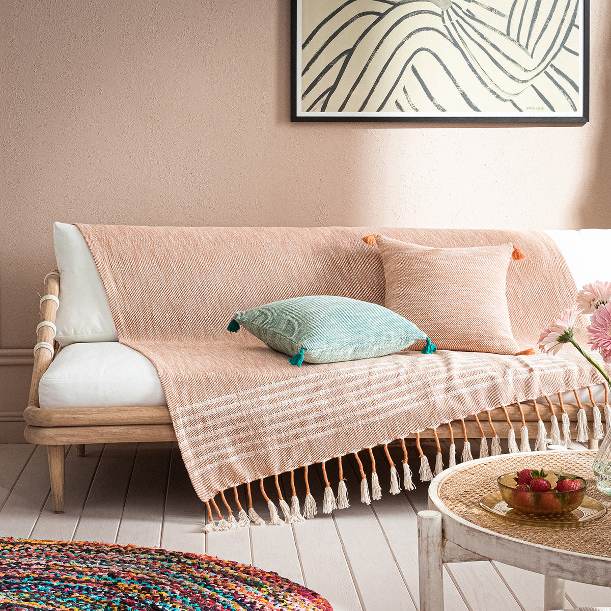 Διακοσμητικό Ριχτάρι 130x180cm Dreadlocks Honey Brown 504/ 12