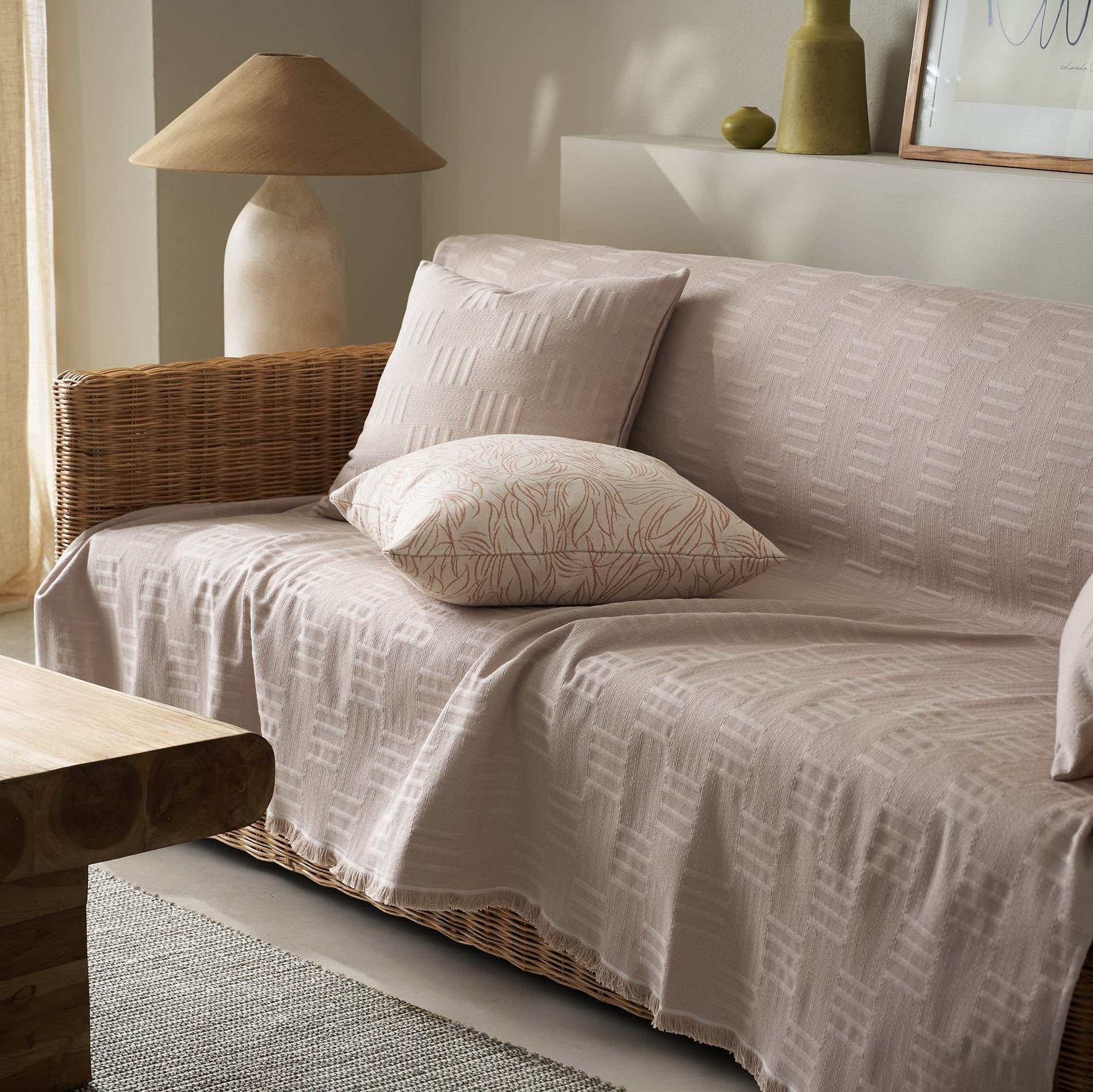 sofa throw Calyra Warm Beige 654/21