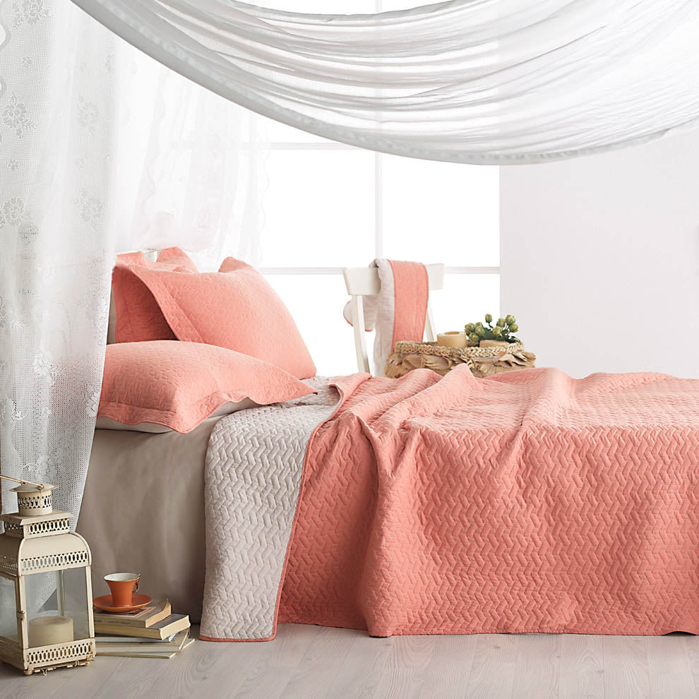 Duvet Cover Set 220x240cm with Pillowcases Coral 740
