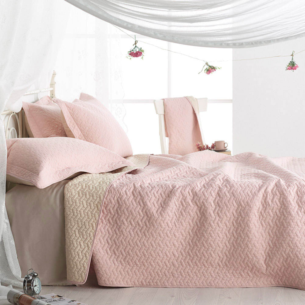 Duvet Cover Set 220x240cm with Pillowcases Dusty Pink 740