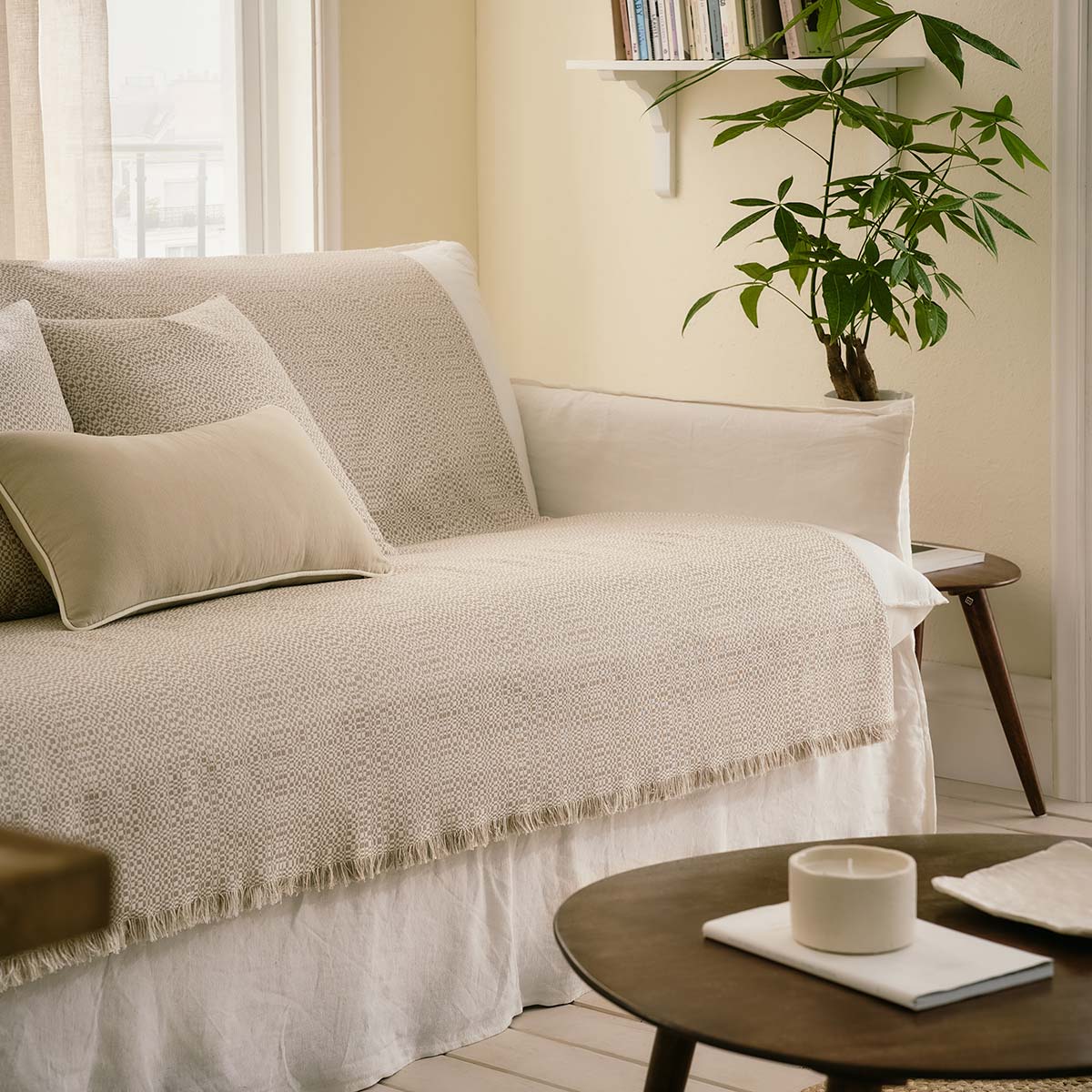 Two-Seater Throw 180X250cm Liberta Willow Beige SS23 841/52
