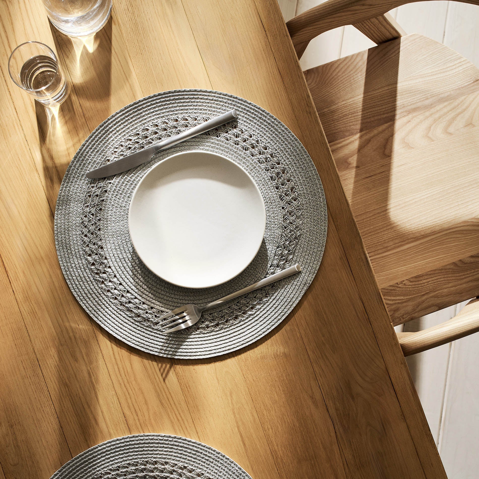 Placemat 38cm Joyce Grey 156