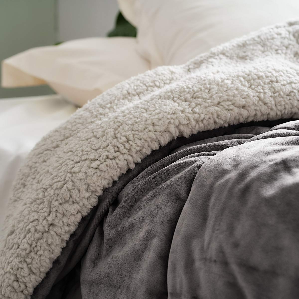 Teddy Mystic Grey Duvet-Blanket 407/15