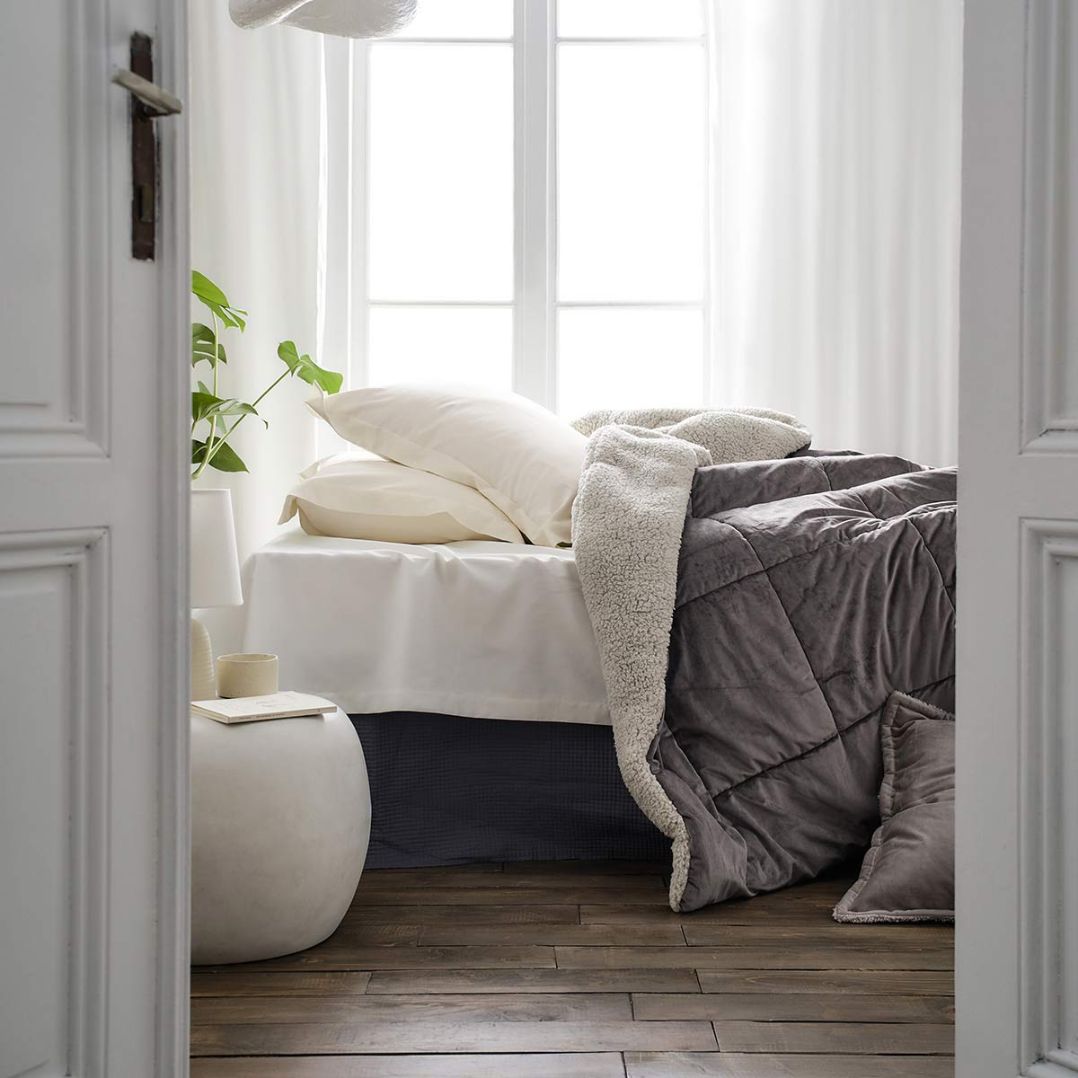 Teddy Mystic Grey Duvet-Blanket 407/15