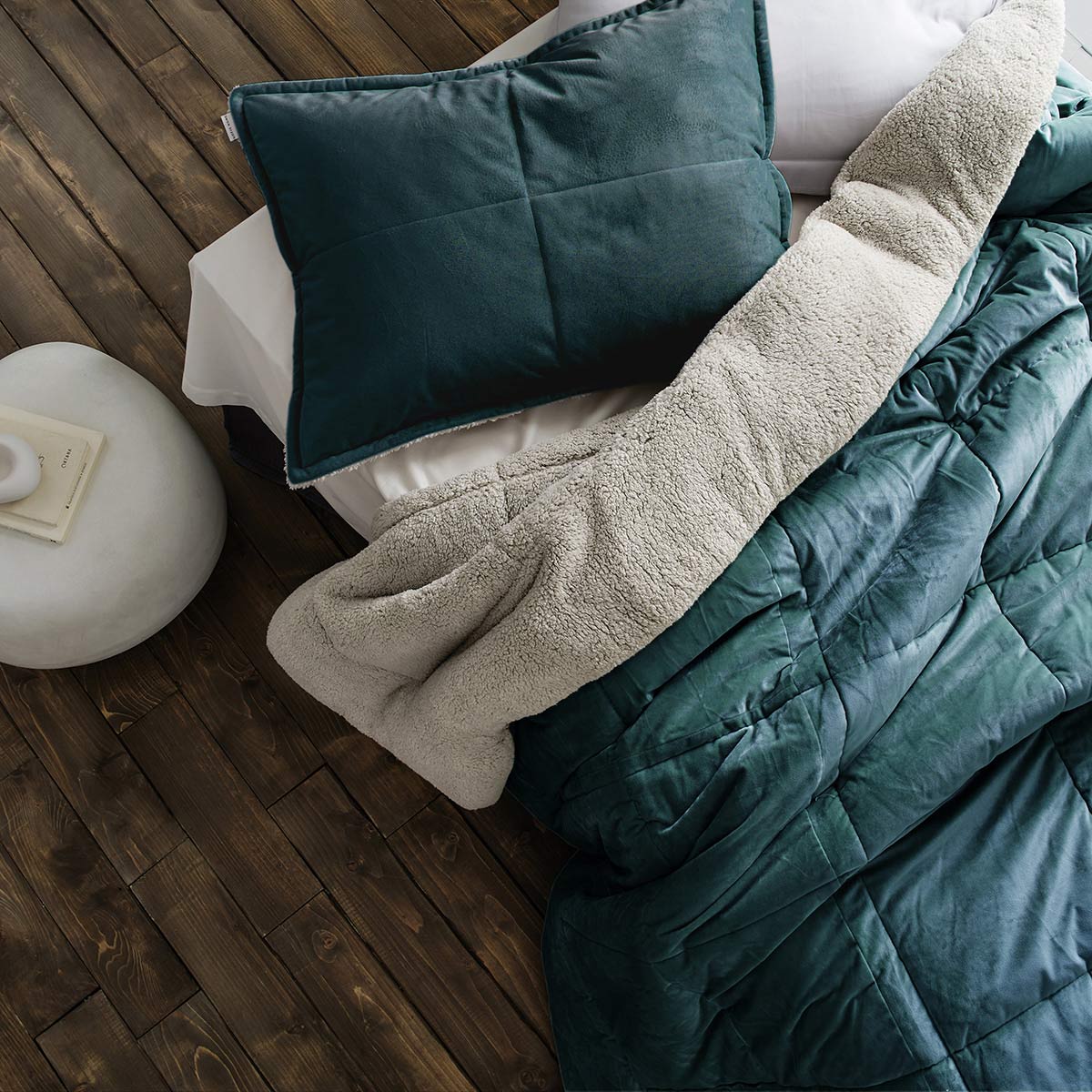 Quilt-Blanket 235x245cm Teddy Jean Blue 407/09