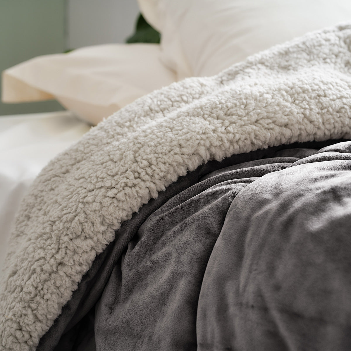 Teddy Mystic Grey Duvet-Blanket 407/48