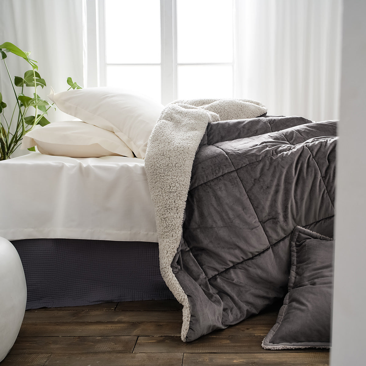 Teddy Mystic Grey Duvet-Blanket 407/48