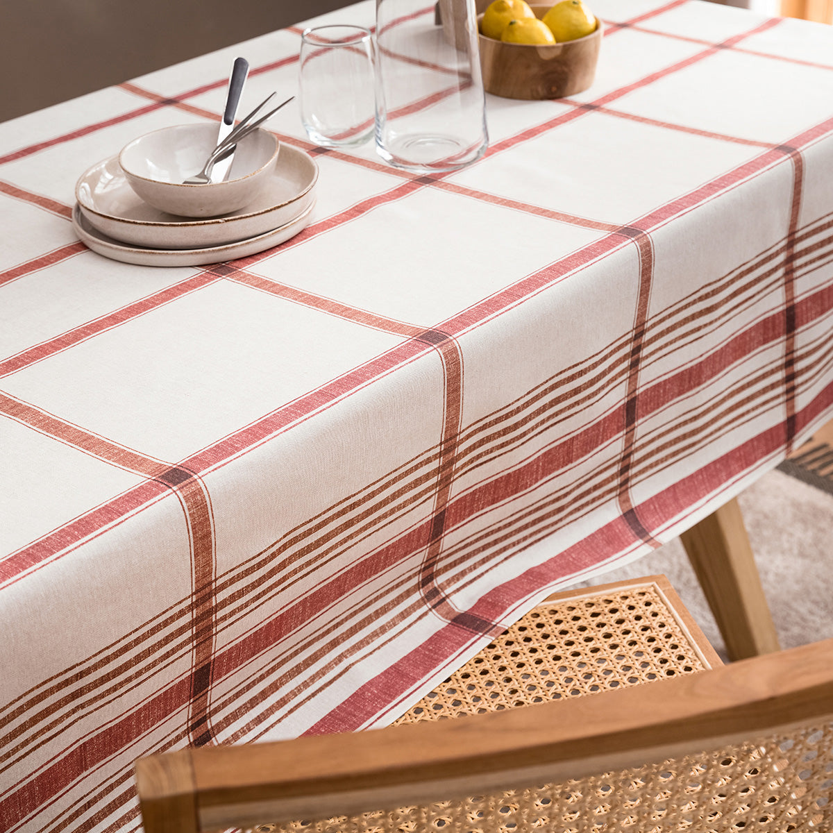 Τραπεζομάντηλο 135x135cm Pic nic Κεραμιδί 885 12