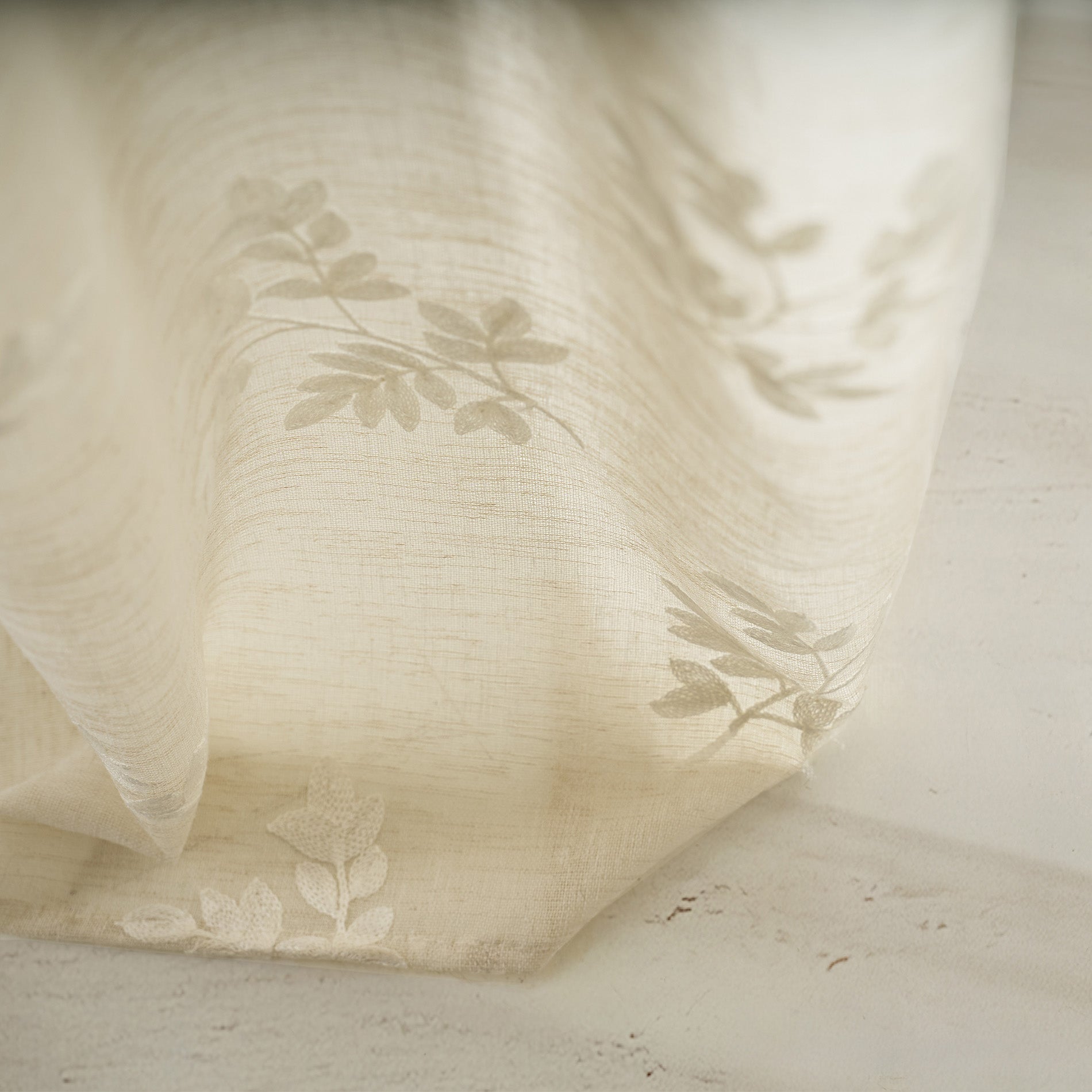 Κουρτίνα με σιρίτι 140x280cm Leaf Beige 532/06