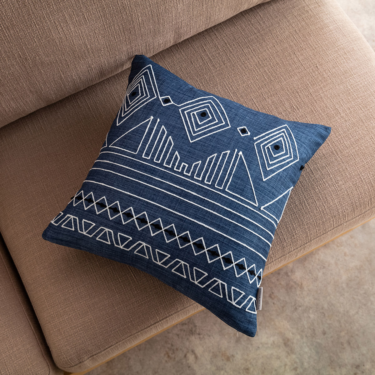 Cushion 43x43cm Edna Blue Jean 162