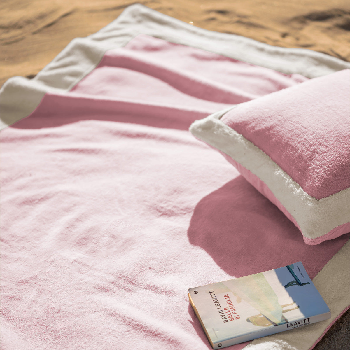 Beach towel 90x170cm Gum Pink / Vanilla 519/ 23