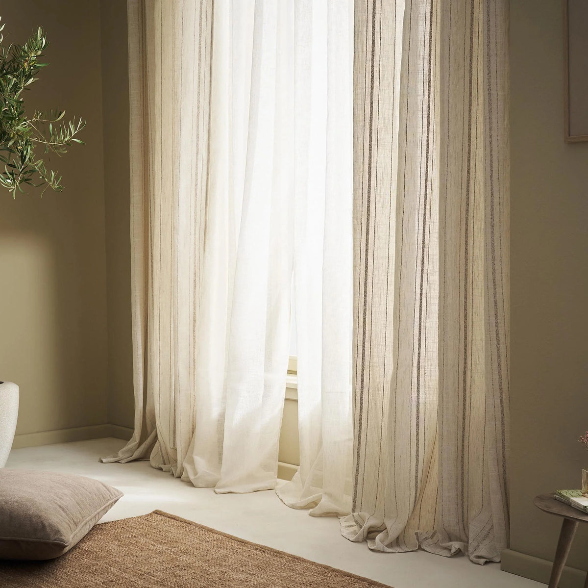 Κουρτίνα με σιρίτι Odelina Beige 103/06