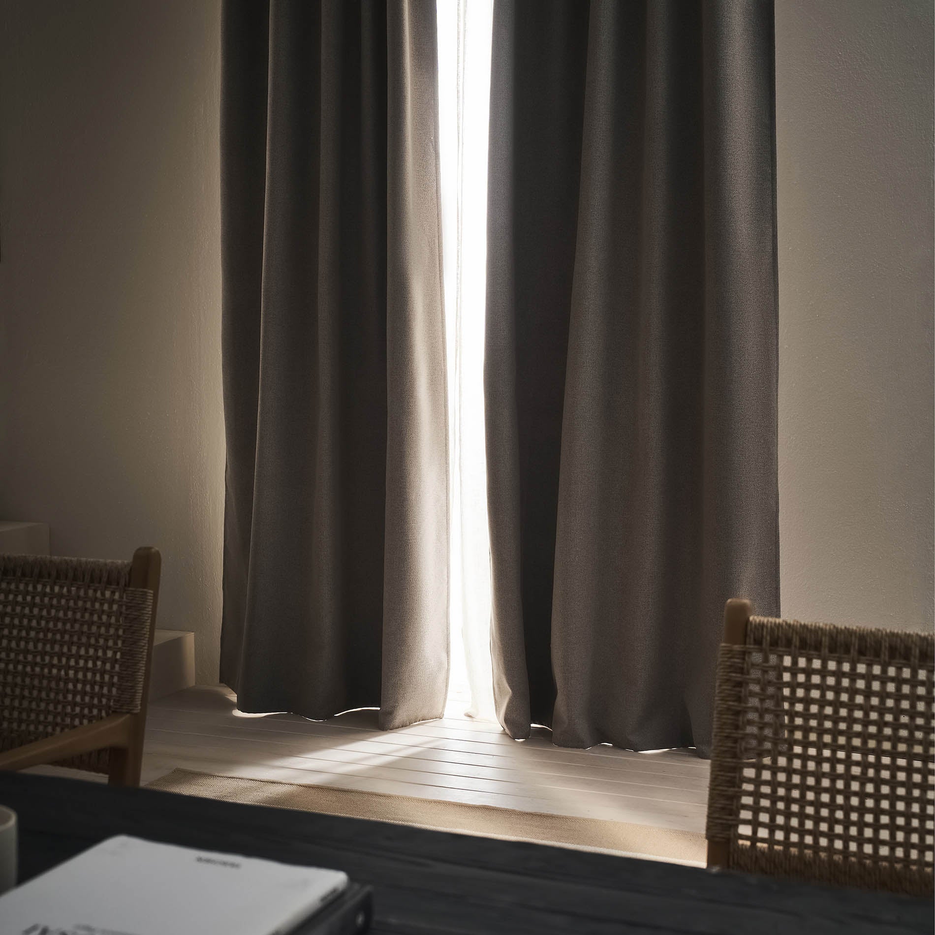 Κουρτίνα συσκότισης με σιρίτι 155x280cm Nap Warm Beige 129