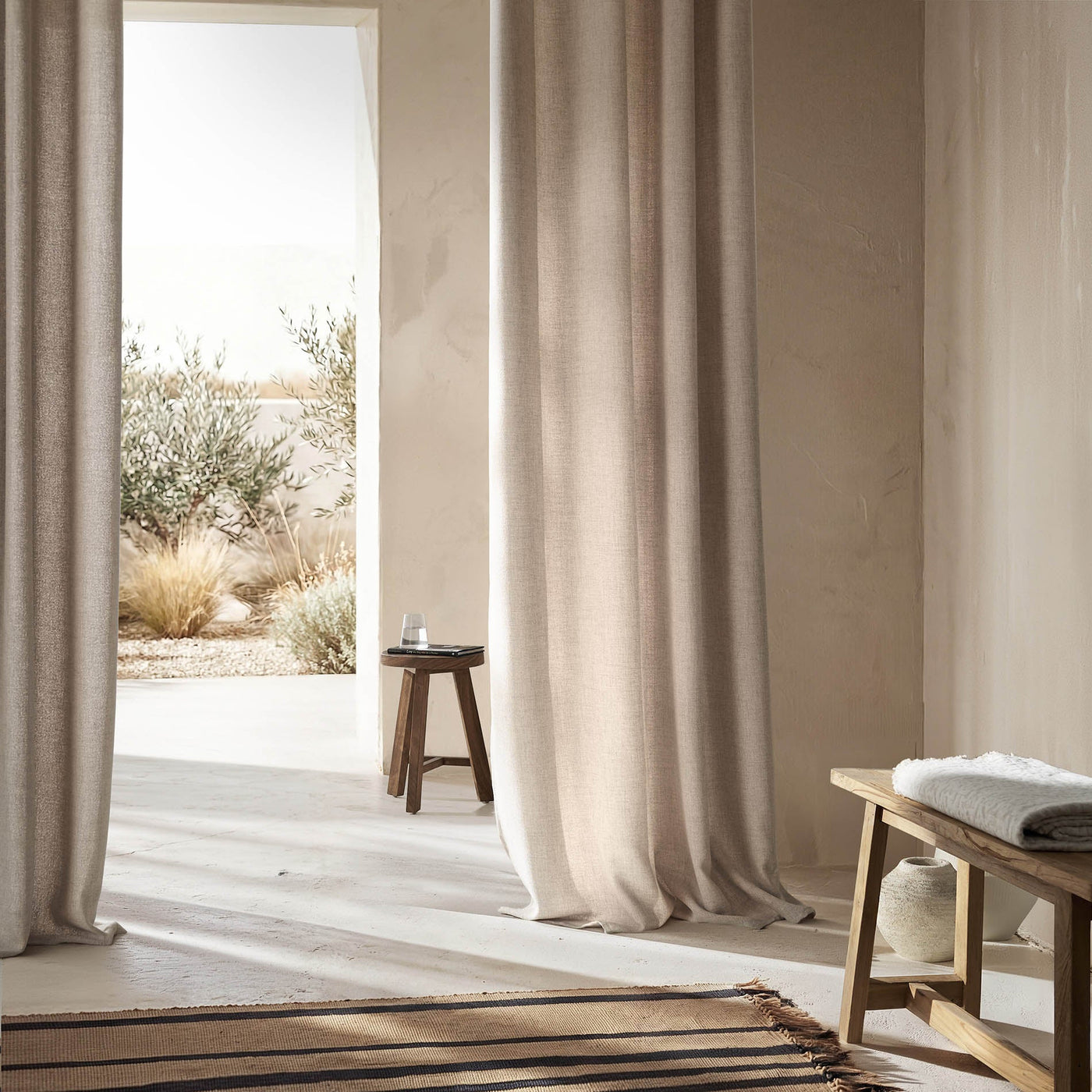 Curtain with studs 140x280cm Magna Beige 495