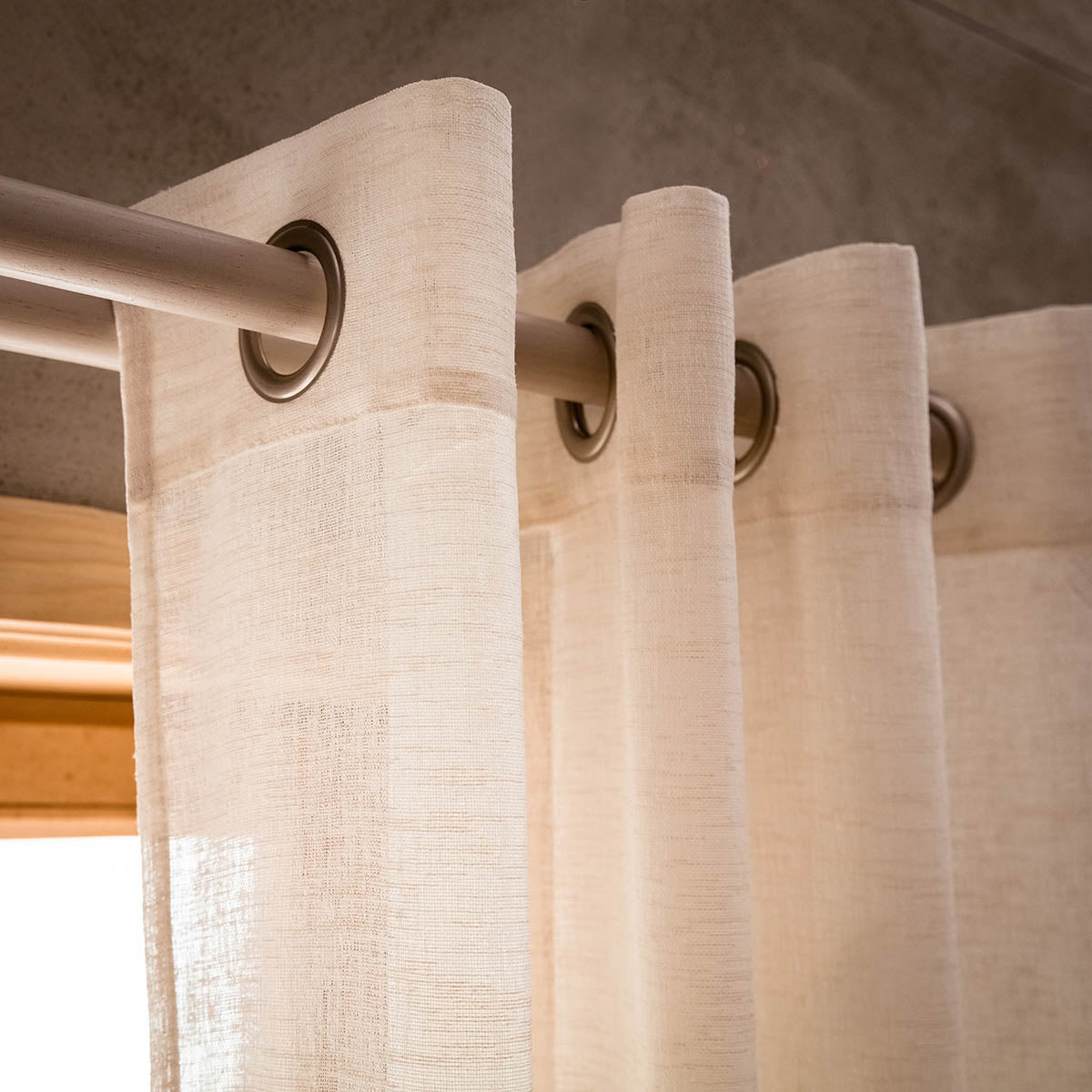 Curtain with rings Combe Beige SS24 502/06