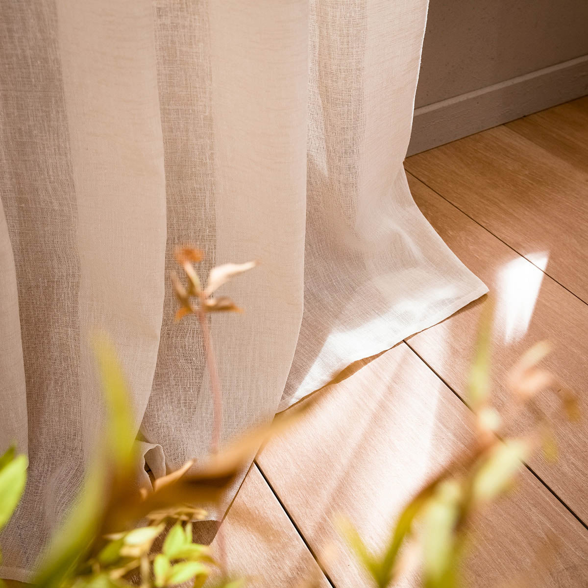 Curtain with ribbon Combe Beige SS24 502/06