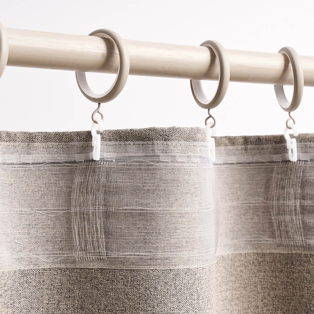 Curtain with ribbon Combe Beige SS24 502/06