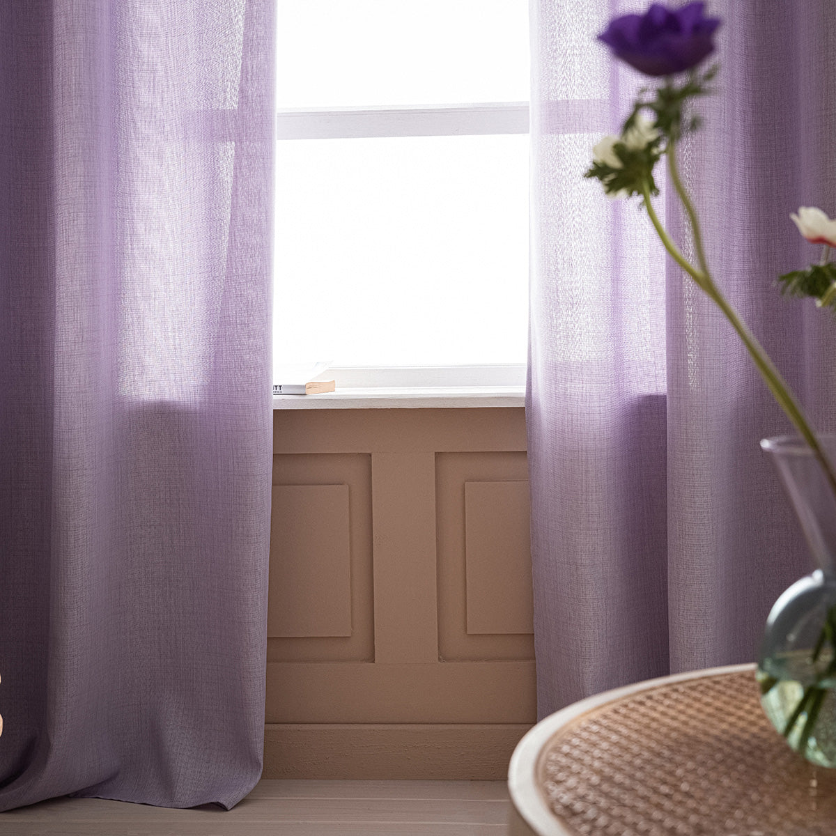 Curtain with rings 140x280cm Combe Violet 502/19