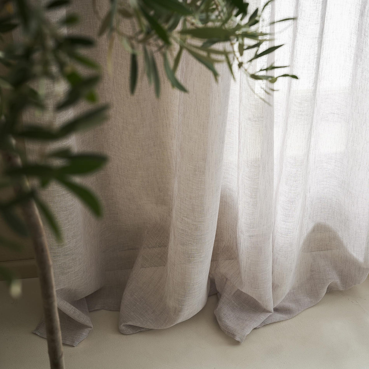 Combe Cloud Grey 502 Curtain with Grommet