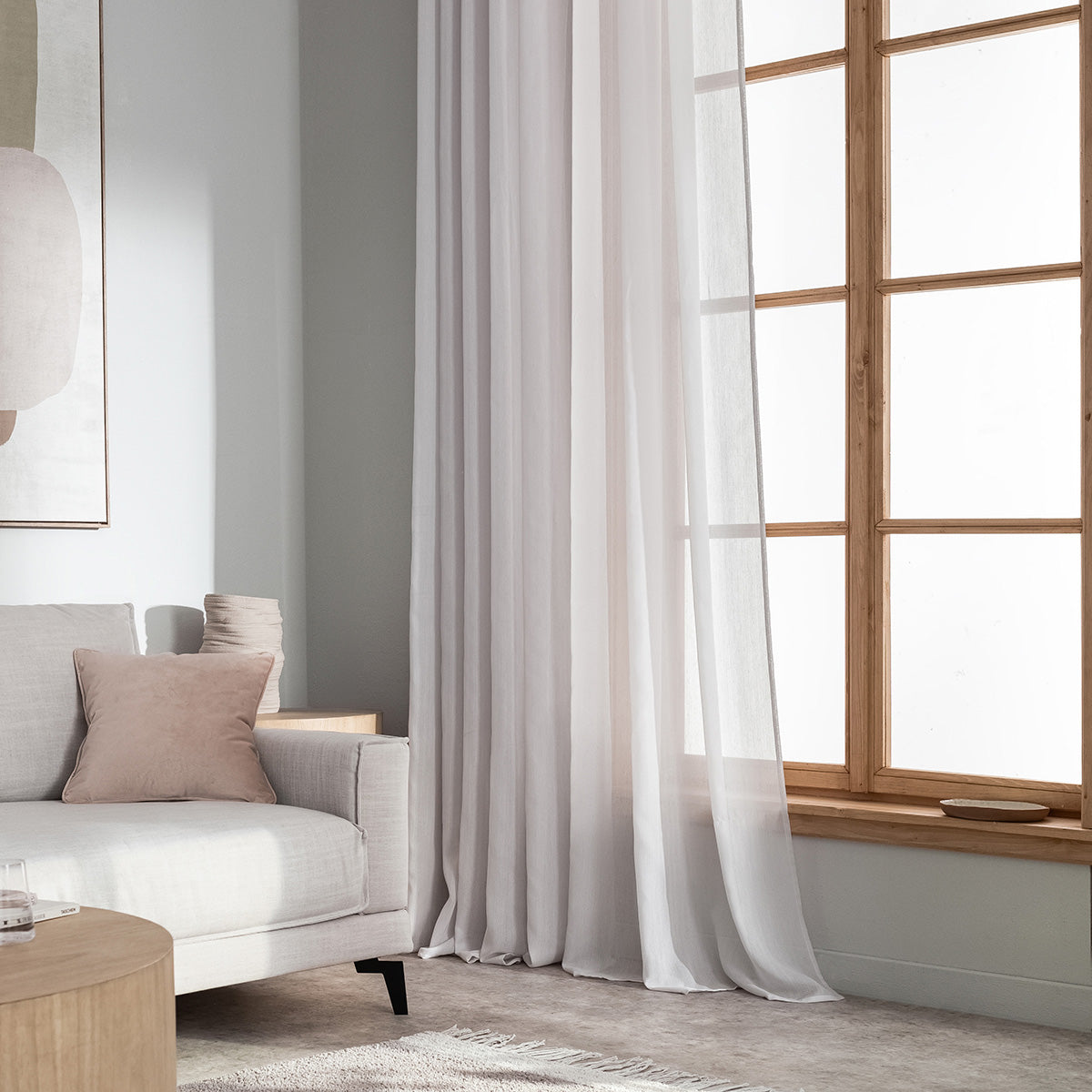 Curtain with rings 140x280cm Violette Water Gray 505/ 34