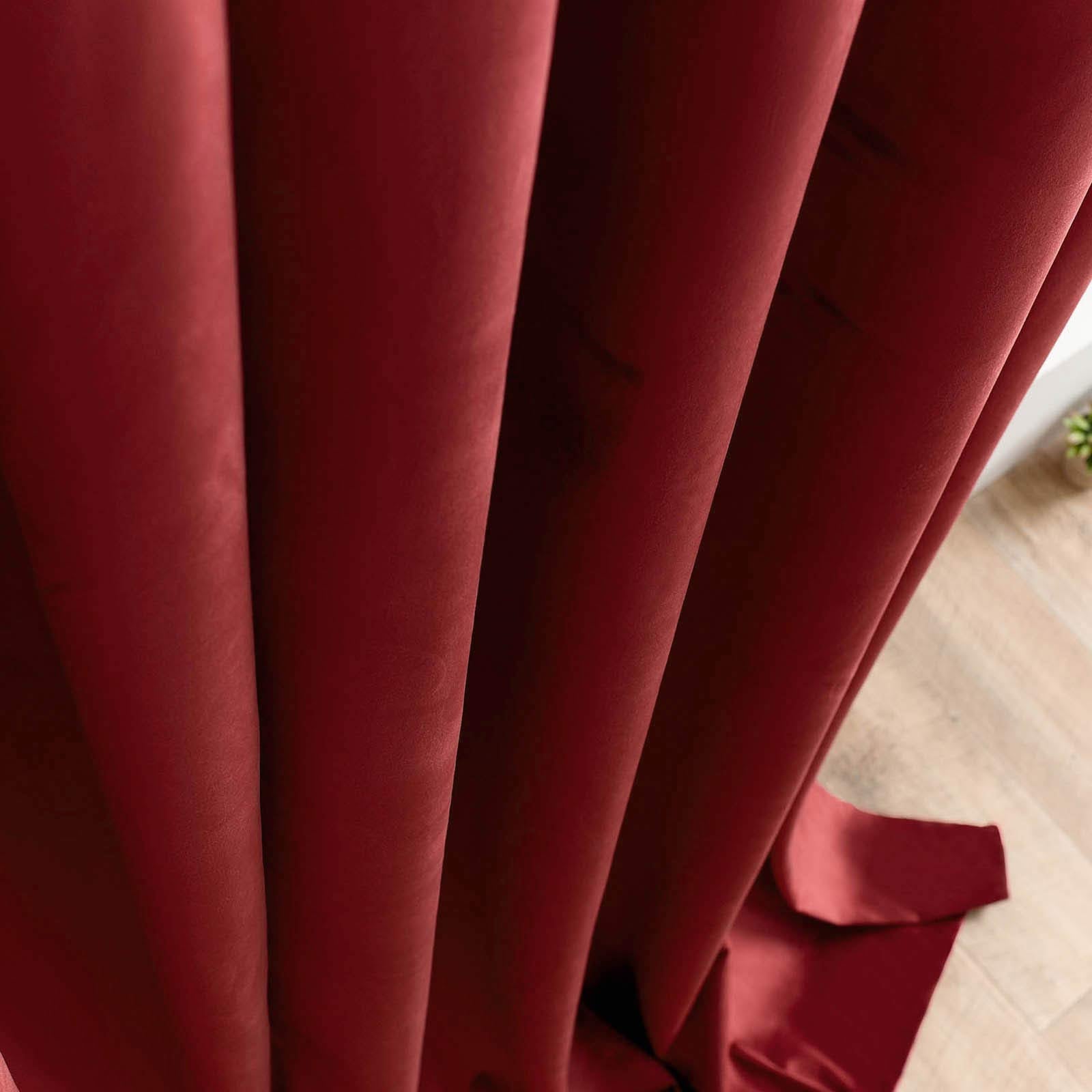 Curtain with rings 140x280cm Winter Red Velvet 711/02