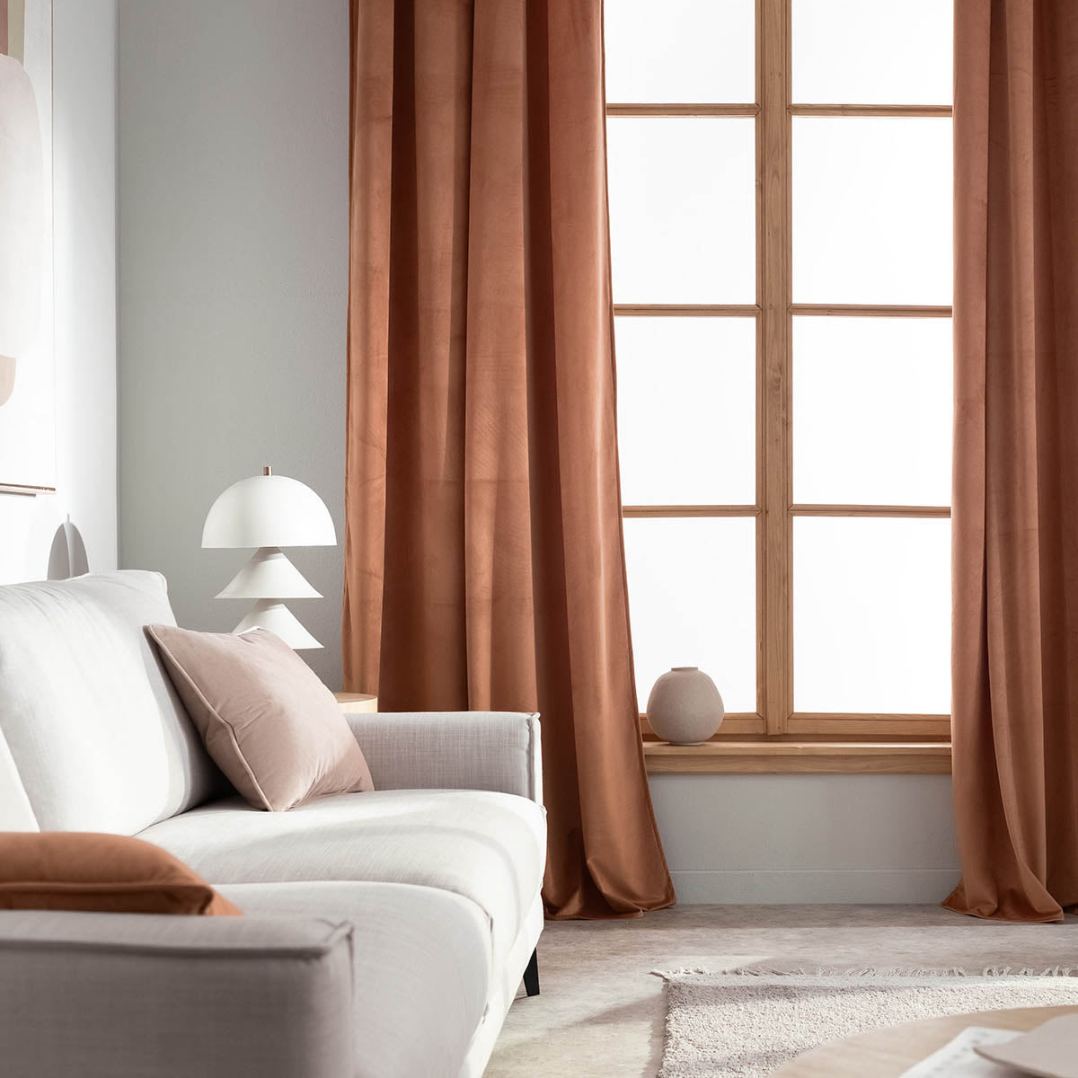 Curtain with rings 140x280cm Winter Clay Brown 711/13